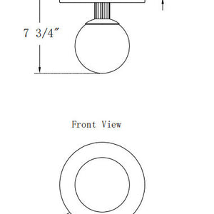 Carnagie 8" Integrated LED Flush Mount