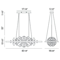 Clayton 43" Integrated LED Chandelier