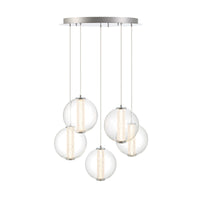 Atomo 5-Light 26" Integrated LED Multi Drop Chandelier