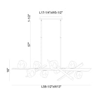 Thorah 9-Light 59" Integrated LED Linear Chandelier
