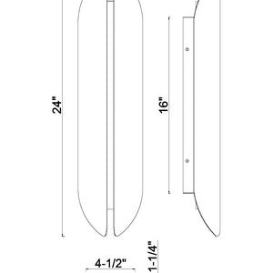 Inntra 24" Integrated LED Outdoor Wall Sconce