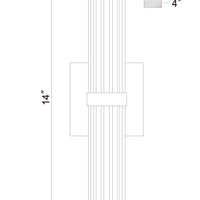 Fayton 14" Integrated LED Outdoor Wall Sconce