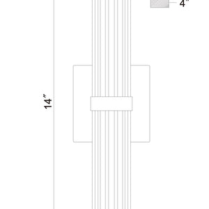 Fayton 14" Integrated LED Outdoor Wall Sconce