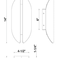 Inntra 14" Integrated LED Outdoor Wall Sconce