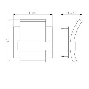 Cambridge 7" Integrated LED Vanity