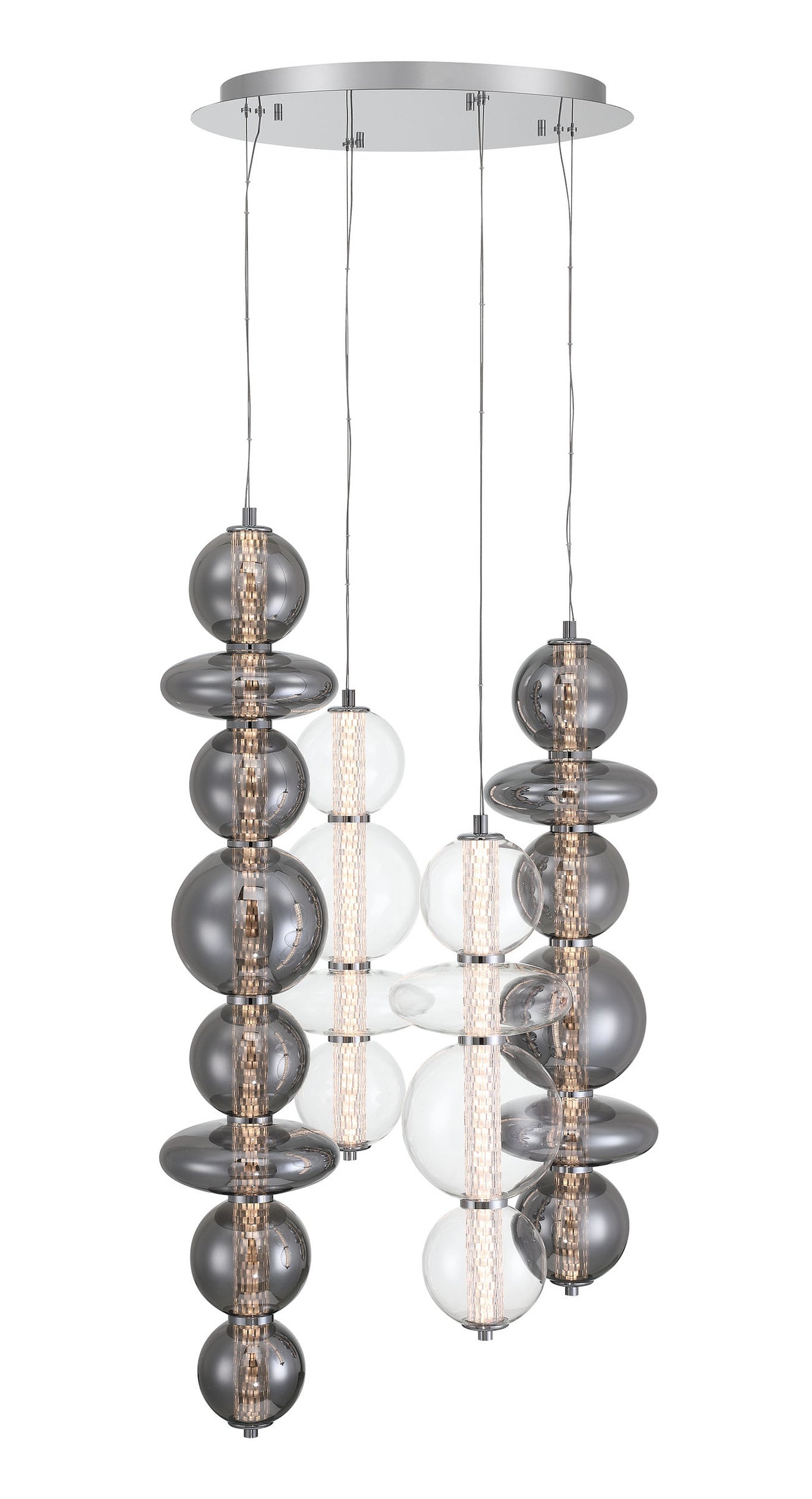 Atomo 4-Light 50" Integrated LED Multi Drop Chandelier