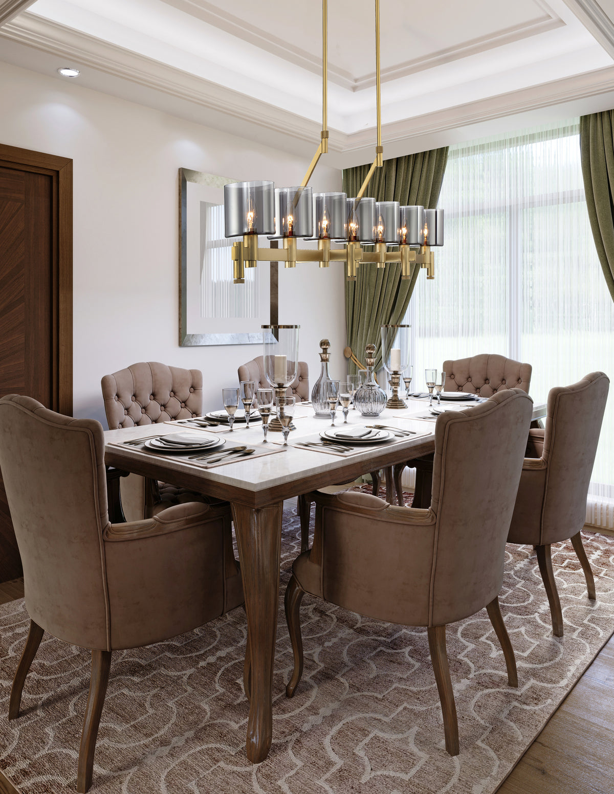 Decato 7-Light 57" Linear Chandelier
