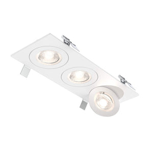 Pivot Triple 4" Flat Recessed LED Gimbal 5CCT