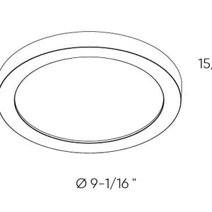 Prime 9in Coastal-Rated Flush Mount