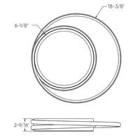 Newton 18 inch Flushmount with outer ring