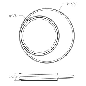 Newton 18 inch Flushmount with outer ring