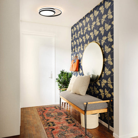 Newton 18 inch Flushmount with outer ring
