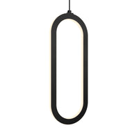 Atom Single Vertical Oblong Pendant 16''
