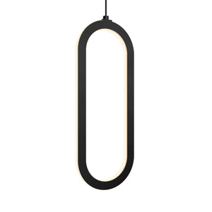 Atom Single Vertical Oblong Pendant 16''