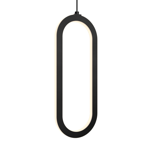 Atom Single Vertical Oblong Pendant 16''