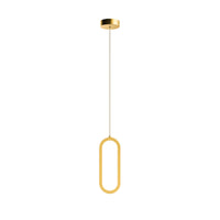 Atom Single Vertical Oblong Pendant 16''