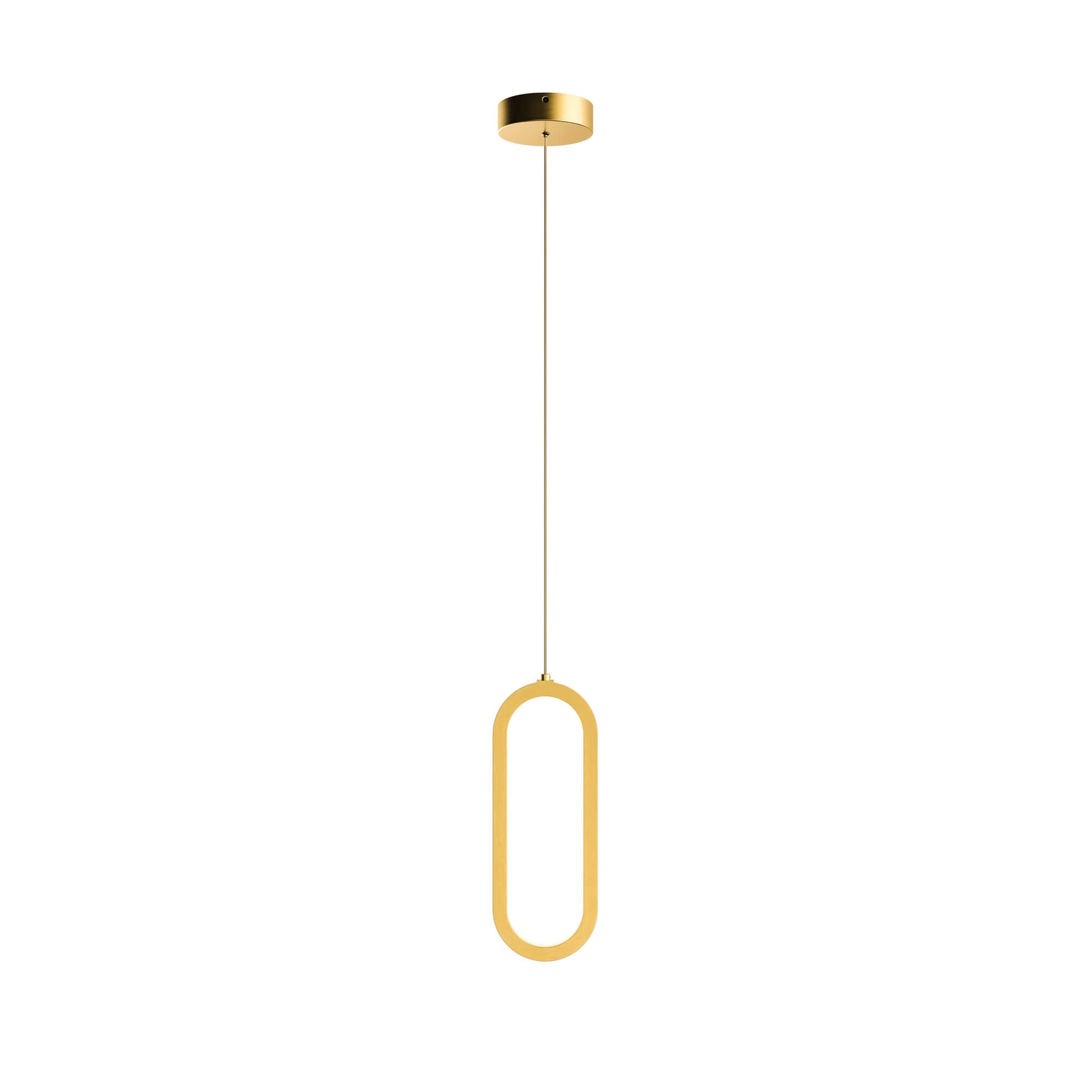 Atom Single Vertical Oblong Pendant 16''
