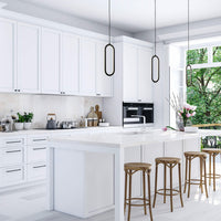 Atom Single Vertical Oblong Pendant 16''