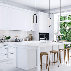Atom Single Vertical Oblong Pendant 16''