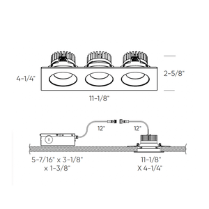 Revolve Triple GBR35 Gimbal Downlight