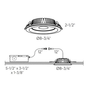 Hilux 8 Inch High Powered LED Commercial Down Light