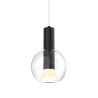 Iris 9in Blown glass pendant, zero gravity canopy, 5CCT