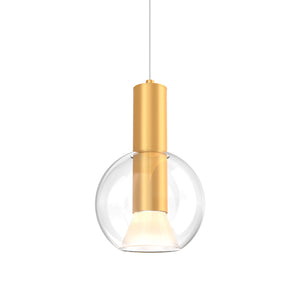 Iris 9in Blown glass pendant, zero gravity canopy, 5CCT