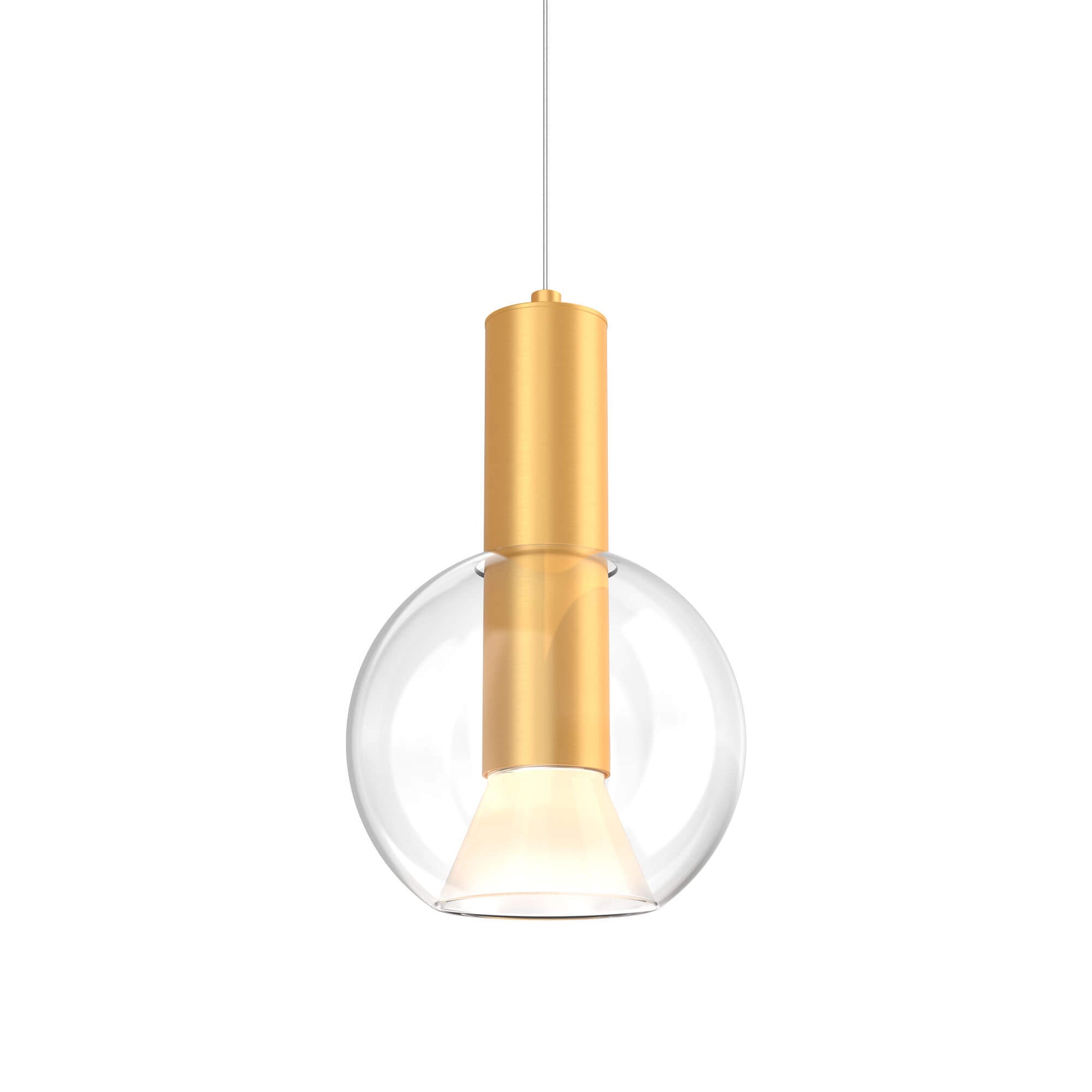 Iris 9in Blown glass pendant, zero gravity canopy, 5CCT