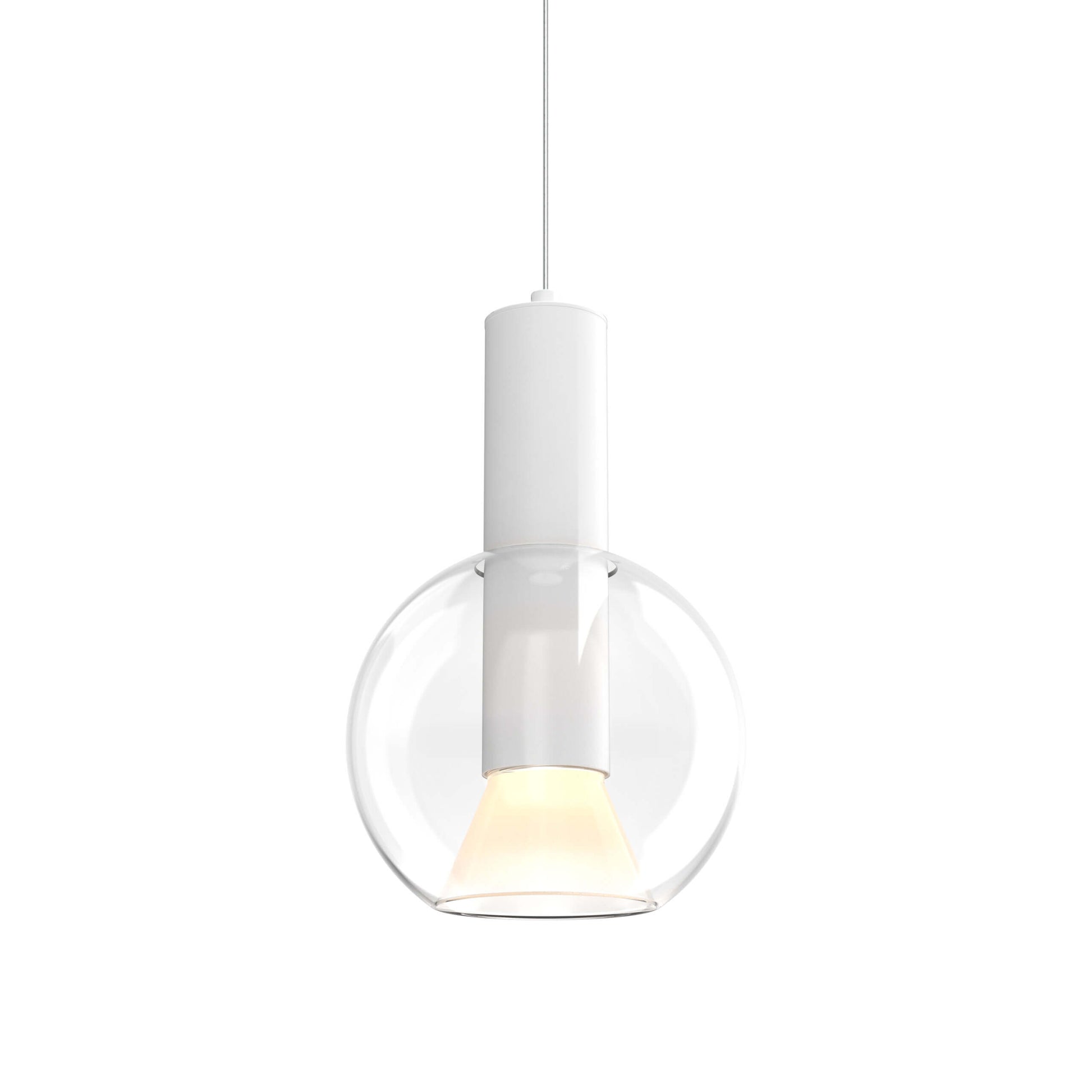 Iris 9in Blown glass pendant, zero gravity canopy, 5CCT