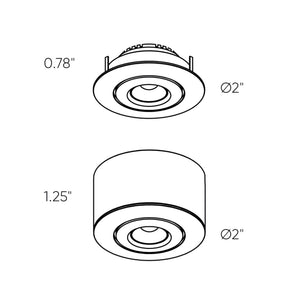 Mini-Puck 12V LED mini Gimbal Puck Light