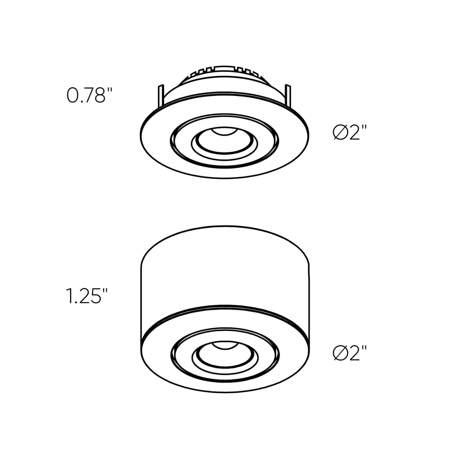 Mini-Puck 12V LED mini Gimbal Puck Light