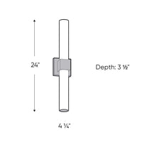 Noble Two 24 Inch CCT Glass LED Vanity Light