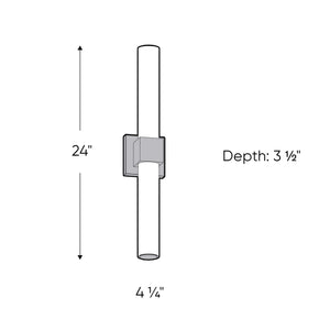 Noble Two 24 Inch CCT Glass LED Vanity Light