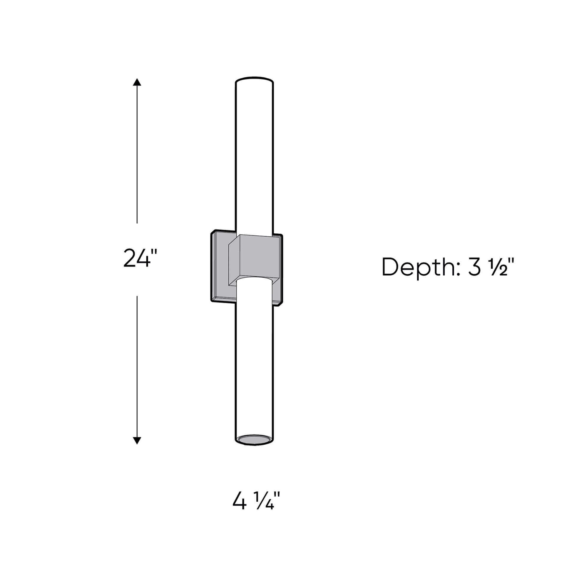 Noble Two 24 Inch CCT Glass LED Vanity Light