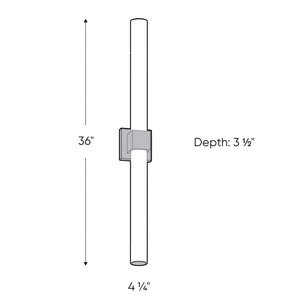 Noble Two 36 Inch CCT Glass LED Vanity Light