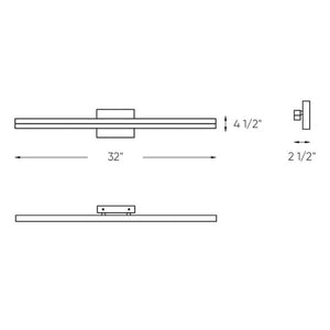 Lyra 32 Inch CCT LED Linear Vanity Light