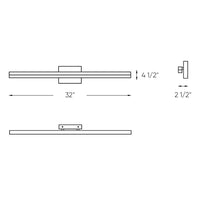 Lyra 32 Inch CCT LED Linear Vanity Light