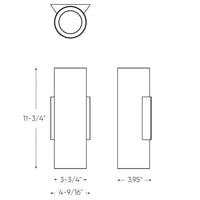 Aden 4 Inch Round Adjustable LED Cylinder Sconce