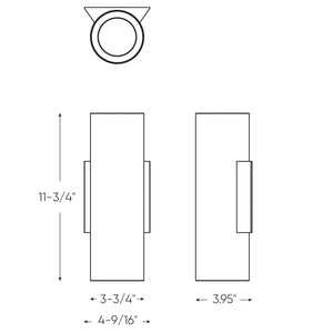 Aden 4 Inch Round Adjustable LED Cylinder Sconce