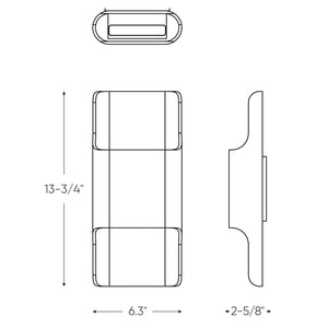 Edinburgh 13 inch Open Linear LED Wall Sconce