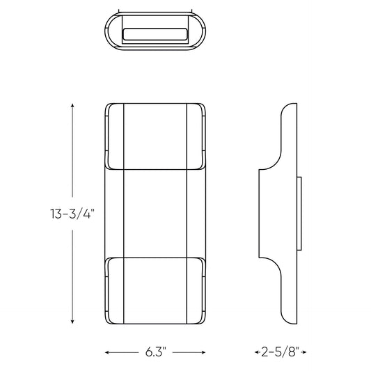 Edinburgh 13 inch Open Linear LED Wall Sconce