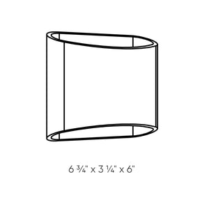 Harlow 6 Inch Oval Up/Down LED Wall Sconce