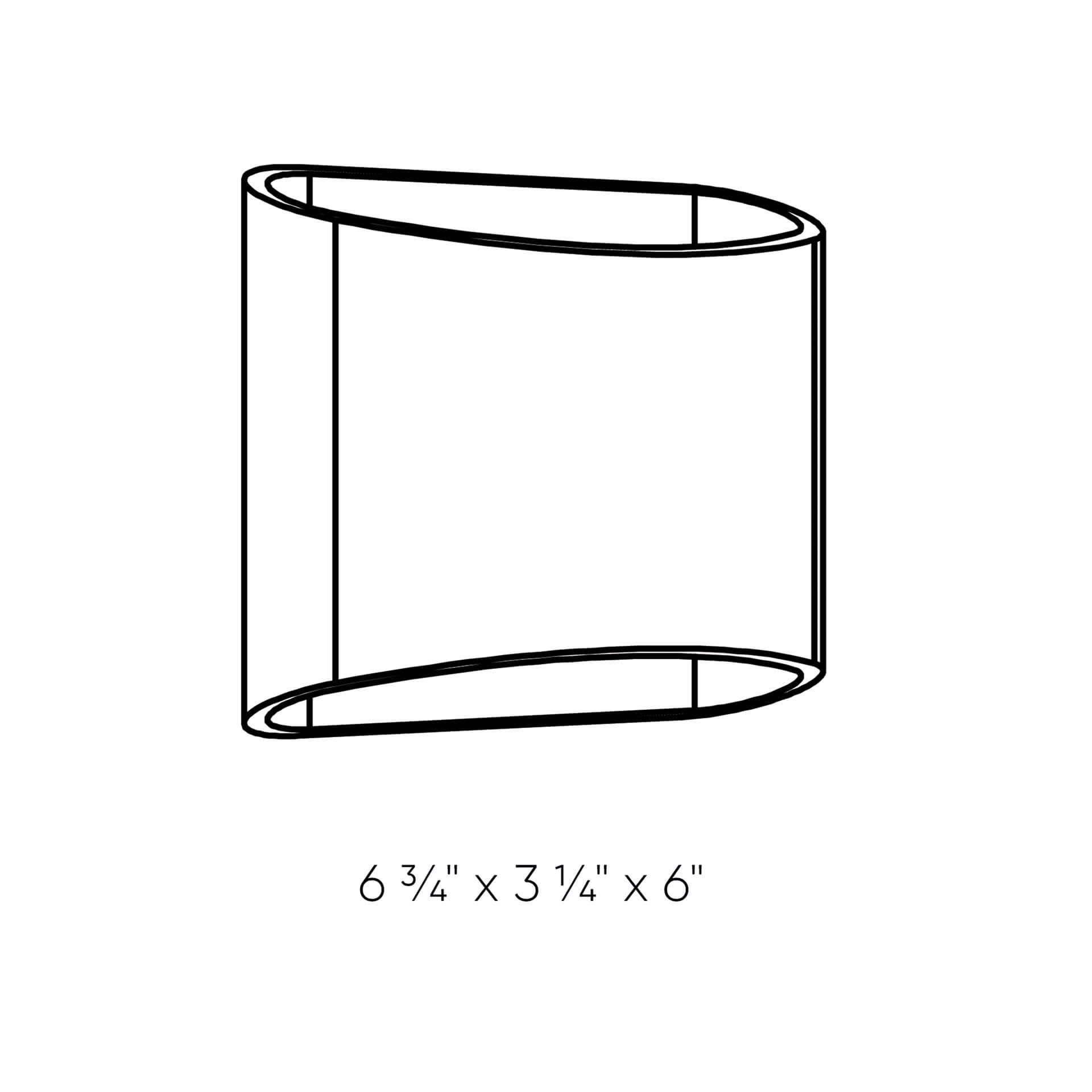 Harlow 6 Inch Oval Up/Down LED Wall Sconce