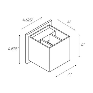 Cubix Square Directional Up/Down LED Wall Sconce