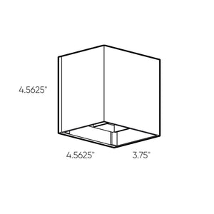 Geneva 4 Inch Square Directional Up/Down LED Wall Sconce