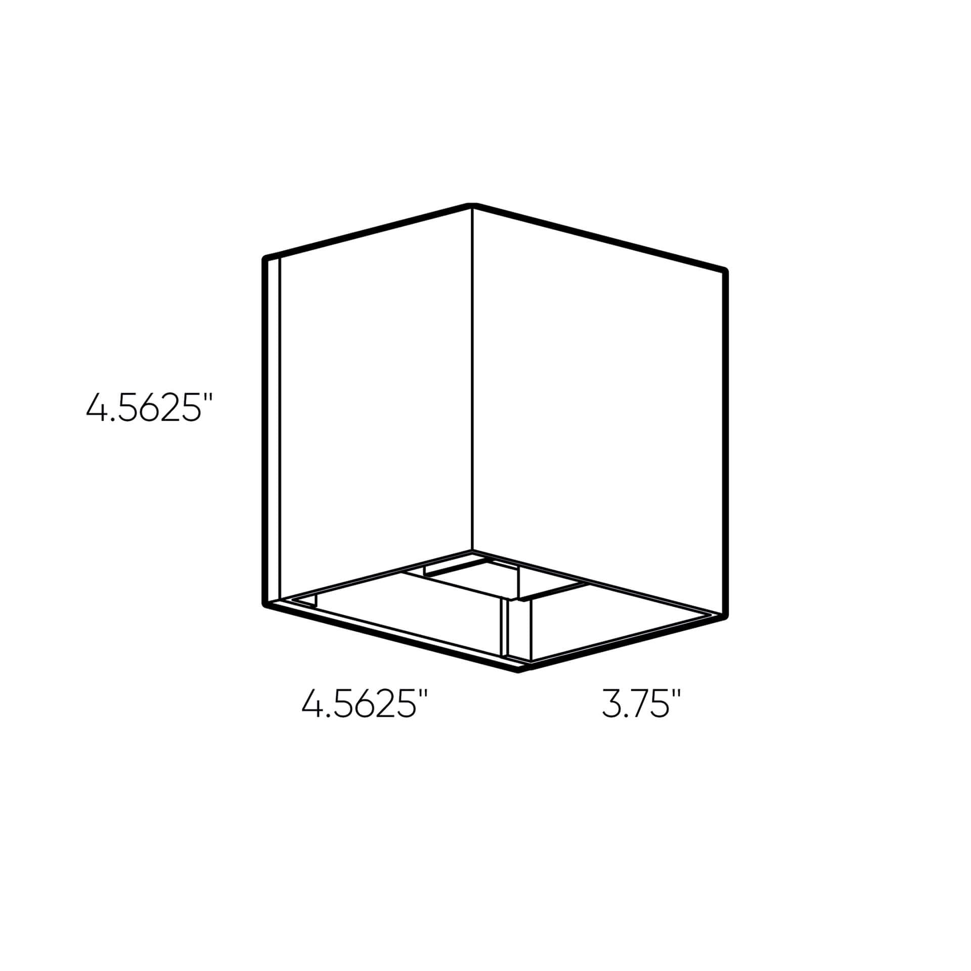 Geneva 4 Inch Square Directional Up/Down LED Wall Sconce