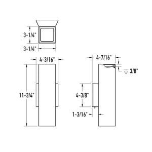 4in Square Wall Sconce