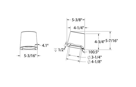 Shield 5in wall sconce with photocell