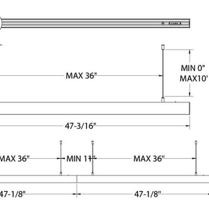 Boulevard 48in Linear Pendant, 5CCT