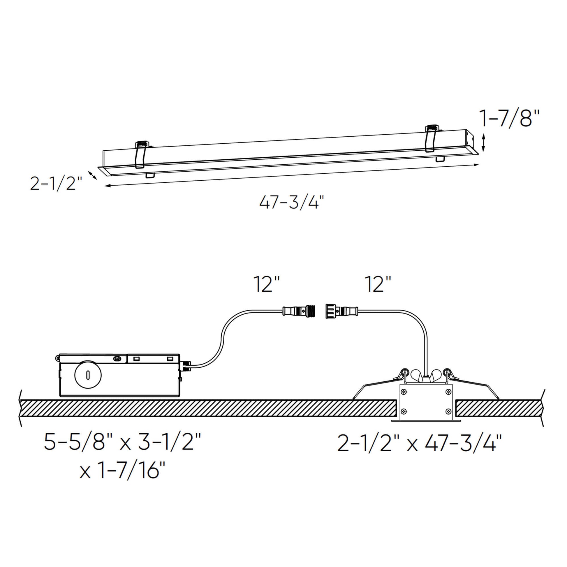 Boulevard 48in Recessed Linear, 5CCT